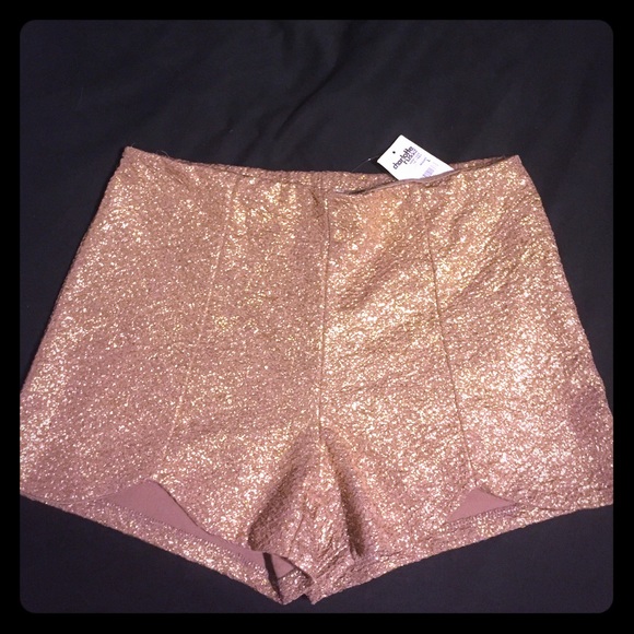 Charlotte Russe: Golden High Waisted Shorts