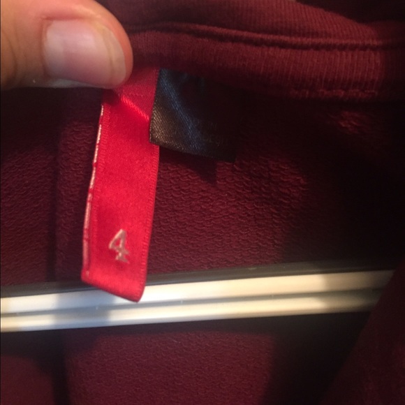 Red H&M zip up hoodie. - Picture 2 of 3