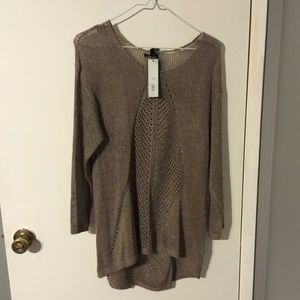 Dark gray cut out sweater