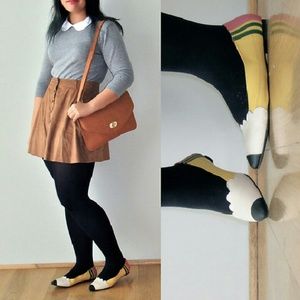 pencil me in leather flat