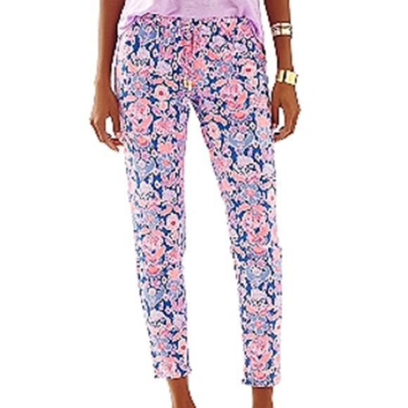 Lilly Pulitzer Lola Pant Iris Blue Werk It