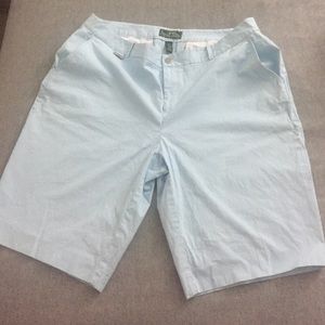 Ralph Lauren Baby Blue and White Pin Stripe Shorts