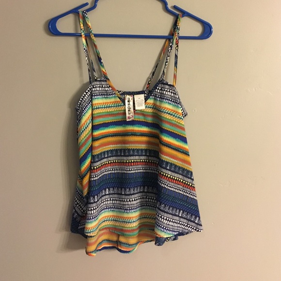 Mimi Chica bright Aztec print top