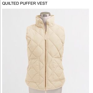 Jcrew Factory puffer vest, bleached sand