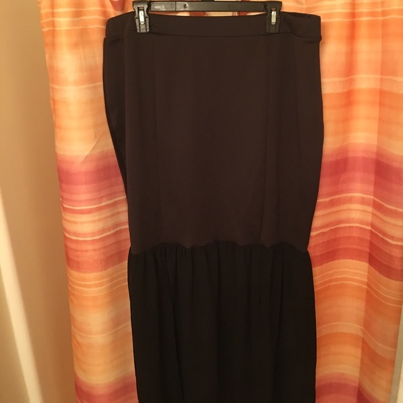 Forever 21+ maxi skirt with sheer bottom