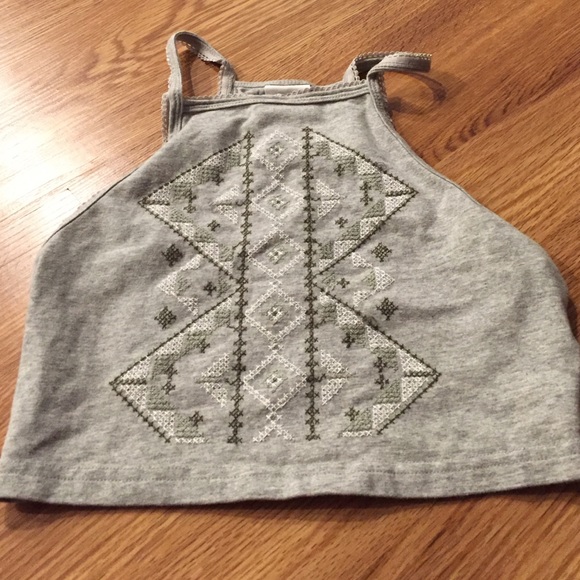 Grey crop top