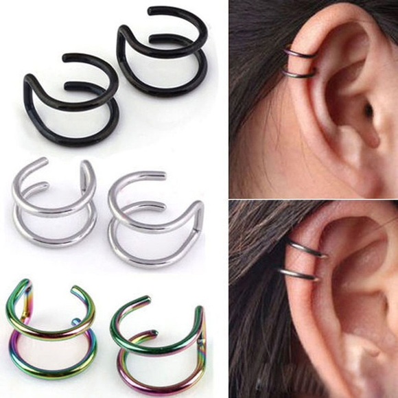 Jewelry - LAST PAIR! Black Ear Cuffs