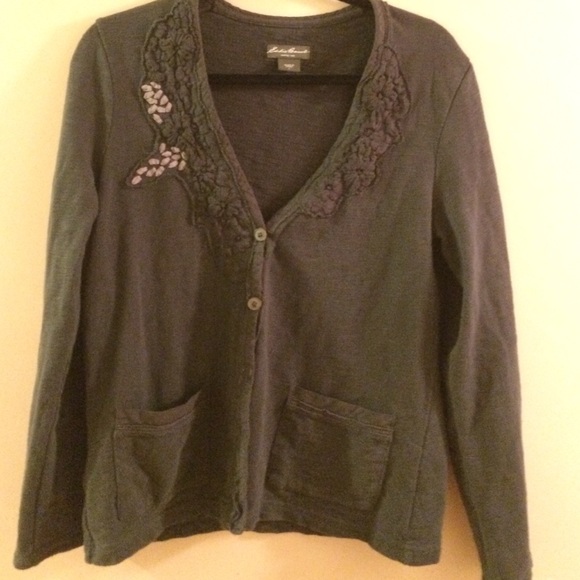 Embellished Eddie Bauer cardigan size large