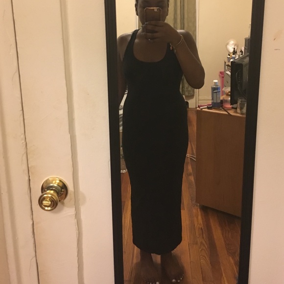 Simple and cute black maxi dress. Cotton
