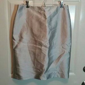 Silver J. Crew pencil skirt