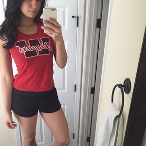 3$ Cheerleader red gym tank