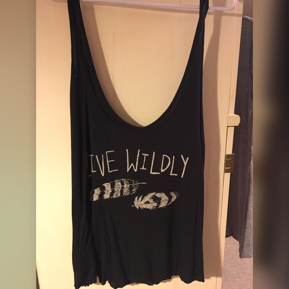 Distressed Live Wildly tank top