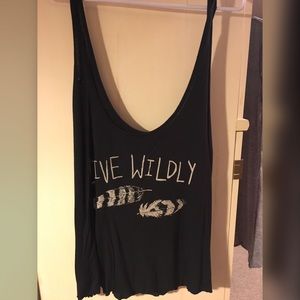 Distressed Live Wildly tank top