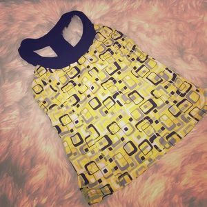 Black and Yellow athletic workout top