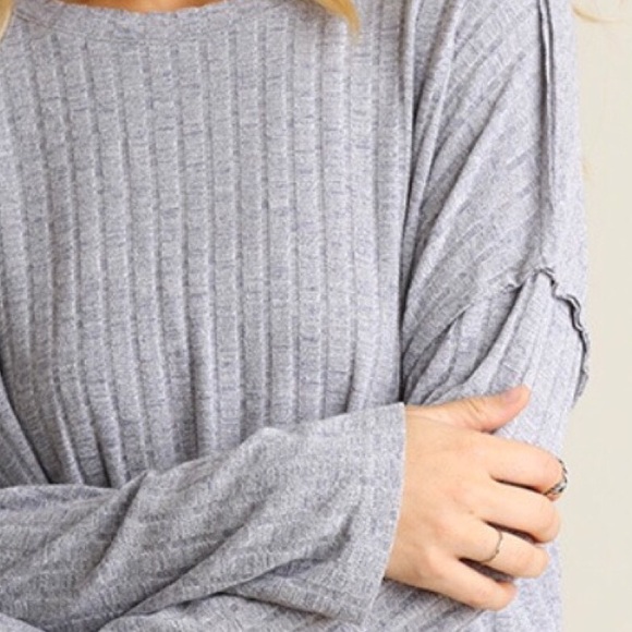 ❗️LAST❗️Long sleeve oversized grey knit top - Picture 4 of 4
