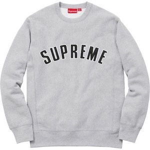 Supreme Arc Logo Crewneck Grey Men's Medium