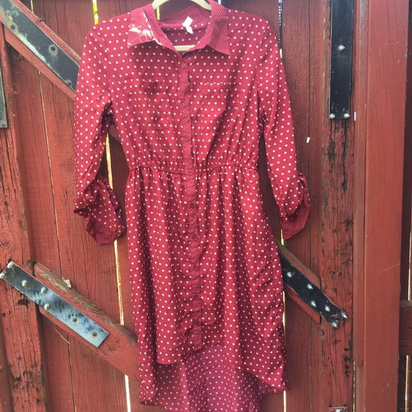 Xhilaration Dresses & Skirts - ✨LAST CHANCE✨ Red and White Polka Dot Dress