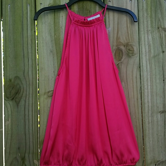 NWT Hot pink satin top