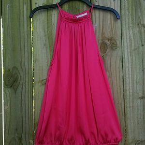 NWT Hot pink satin top