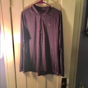 Purple pullover moisture wicking hoodie