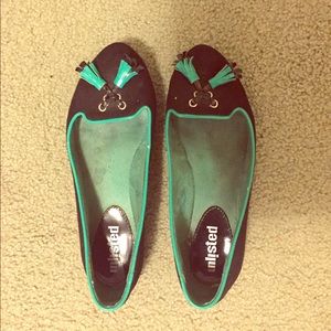 Fun colored loafers.