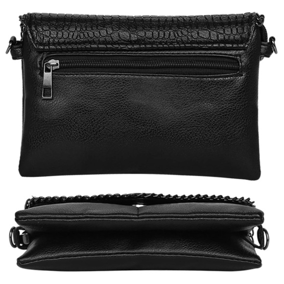 Vintage Small Black Alligator Chain Crossbody Bag - Picture 3 of 7