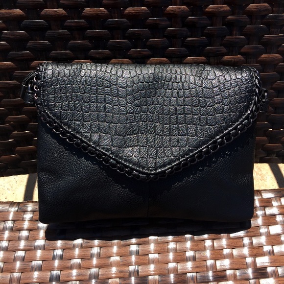 Vintage Small Black Alligator Chain Crossbody Bag - Picture 6 of 7