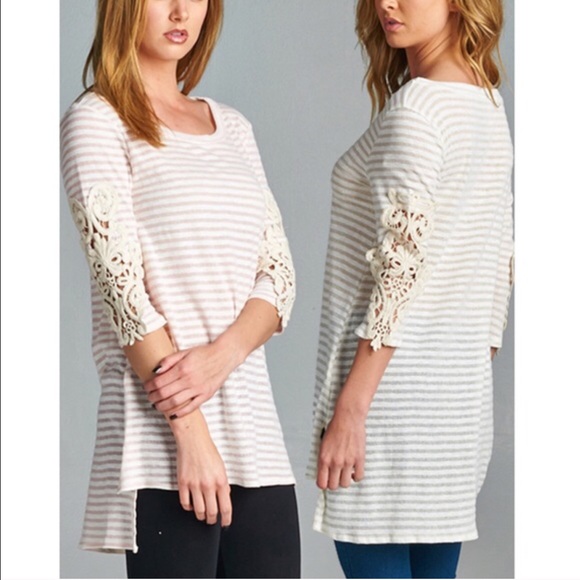 🚨LAST🚨The KELLY ANNE striped top - CREAM - Picture 2 of 4