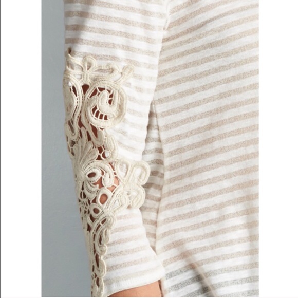 🚨LAST🚨The KELLY ANNE striped top - CREAM - Picture 4 of 4