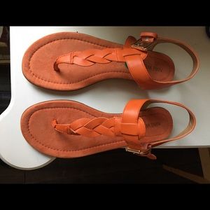 Orange Nine West sandals