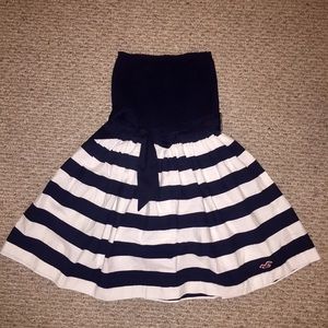 Hollister Nautical Striped Strapless A-line Dress
