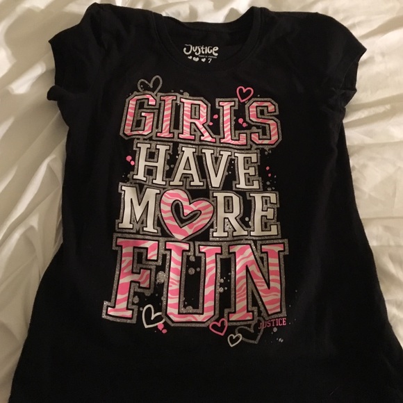 A black tee shirt with words