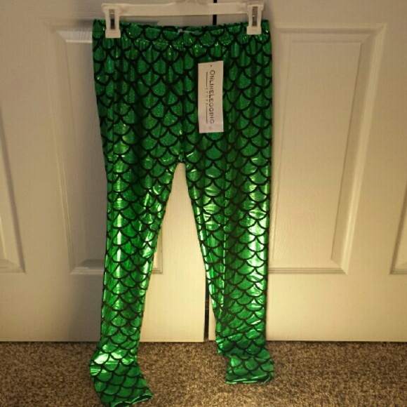 Majestic Mermaid Leggings XL emerald green