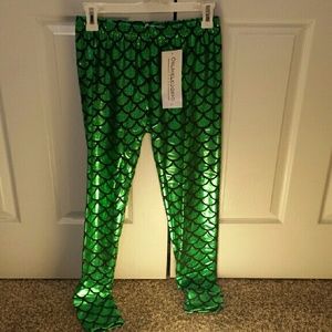 Majestic Mermaid Leggings XL emerald green