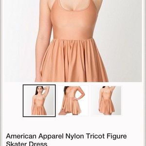 Tan American apparel skater dress