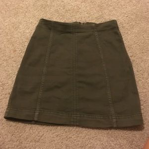 Free people olive green skirt!