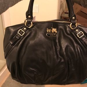 Coach Sophia Madison black leather handbag purse