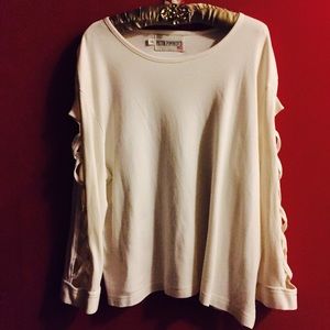 White PETER POPOVITCH LONG SLEEVE T