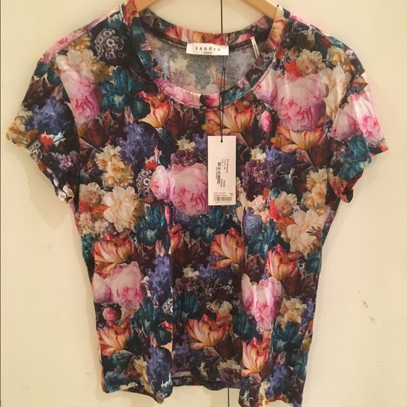 Sandro floral print tee - Picture 1 of 4