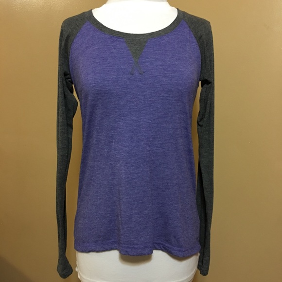 Purple & Gray Long Sleeve Performance Tee