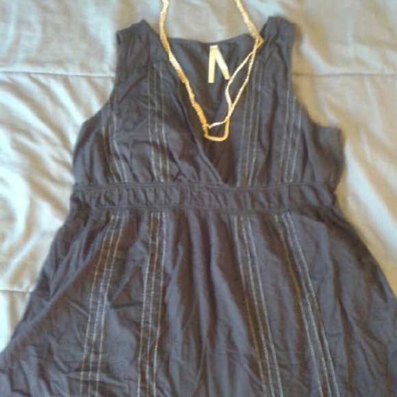 Black V neck tunic