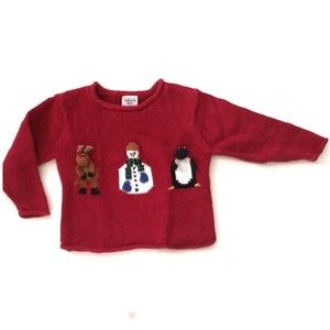 ⛄️TALBOT KIDS HOLIDAY SWEATER WITH 3-D FIGURES