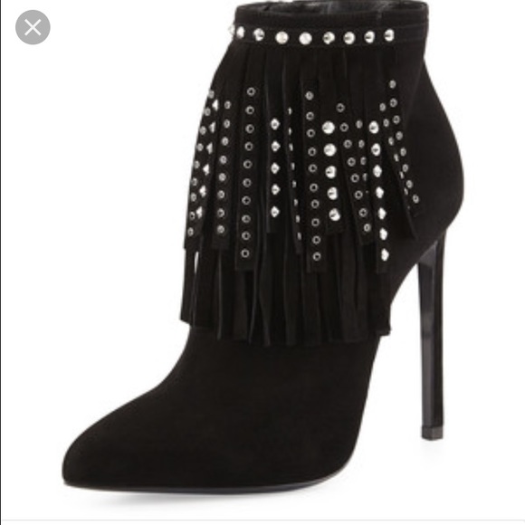 Saint Laurent Frindge Bootie with Studs - Picture 3 of 4