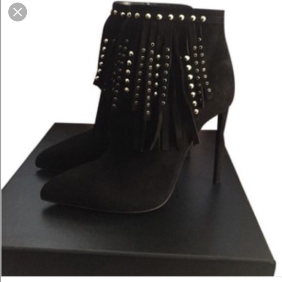 Saint Laurent Frindge Bootie with Studs - Picture 2 of 4