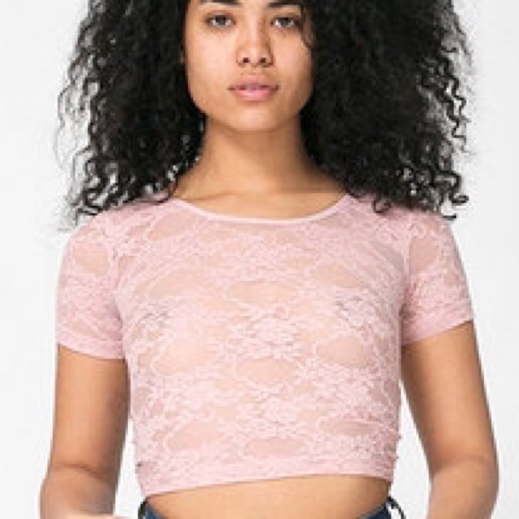 american apparel - lace crop top
