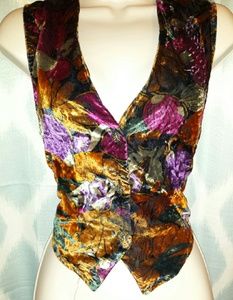 Sostanza jewel tones velvet sleeveless vest