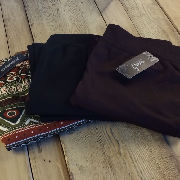 Bundle of 3 fleece lined leggings - Picture 2 of 2