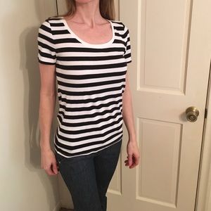 Black-and-white striped T-shirt Black-and-white striped T-shirt