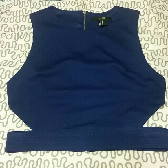 NWOT!  ROYAL BLUE CROP TOP
