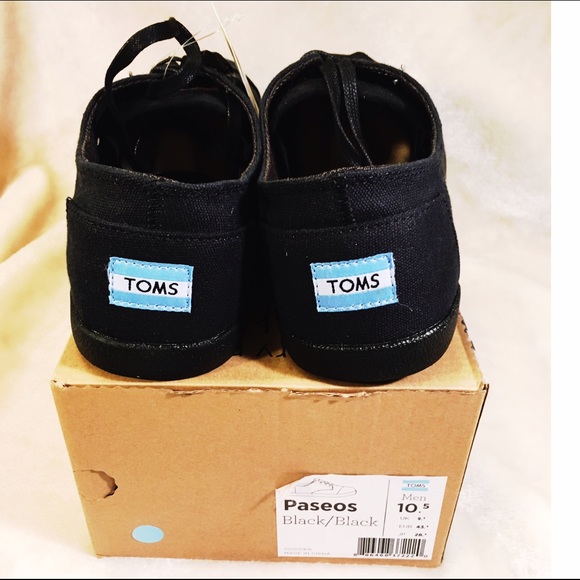 BNWT Toms Paseo black canvas men's sneaker 10.5